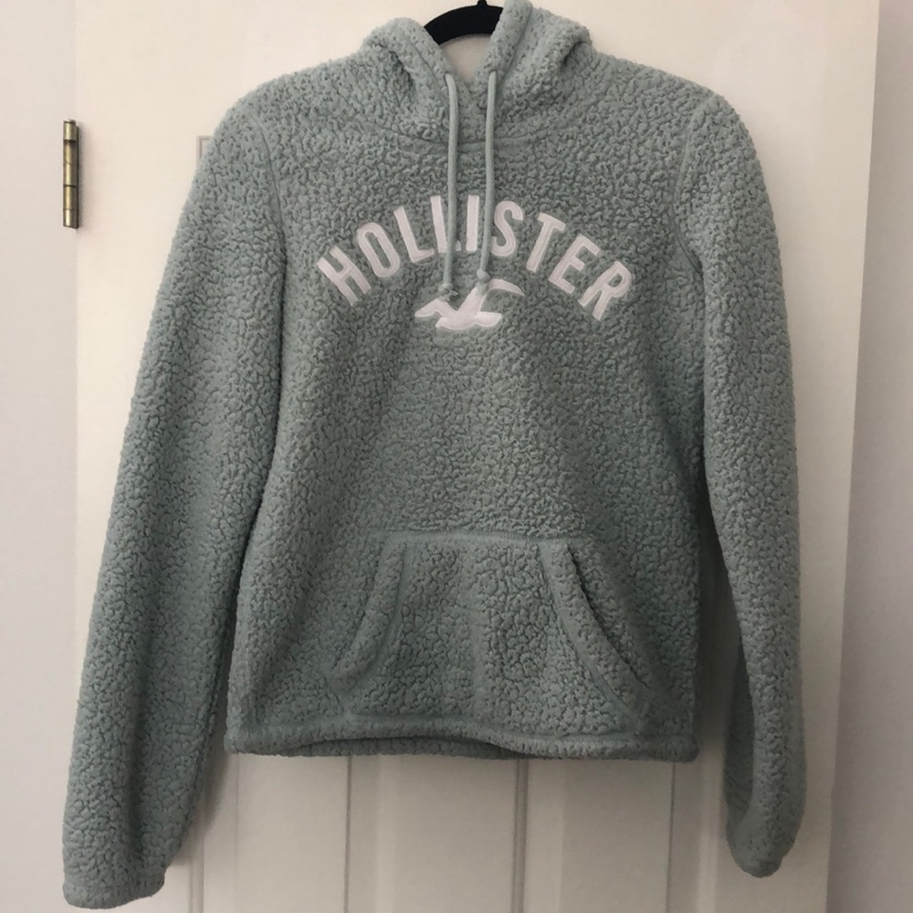 Hollister Sherpa Hoodie Sweatshirt Size XS